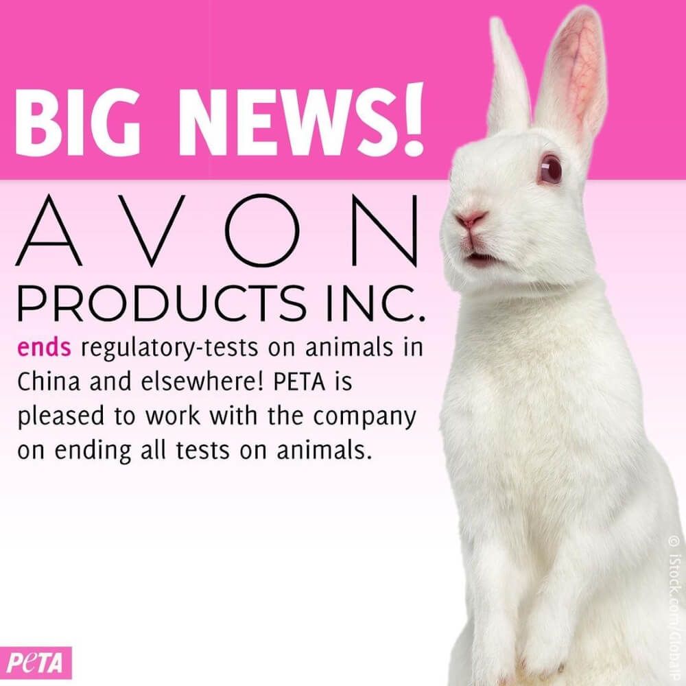 animal testing victory, Avon