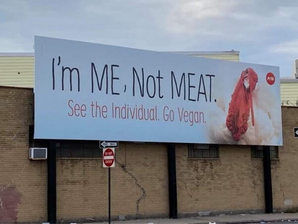 I'm Me Not Meat Billboard in New York City