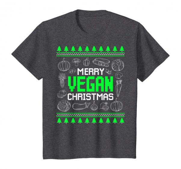 vegan ugly christmas sweater t-shirt