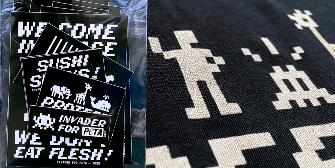 Invader Design with PETA France