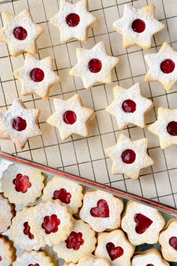 vegan linzer cookies