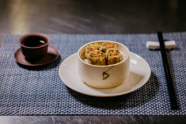 Shrimp dumplings from Shiok Meats