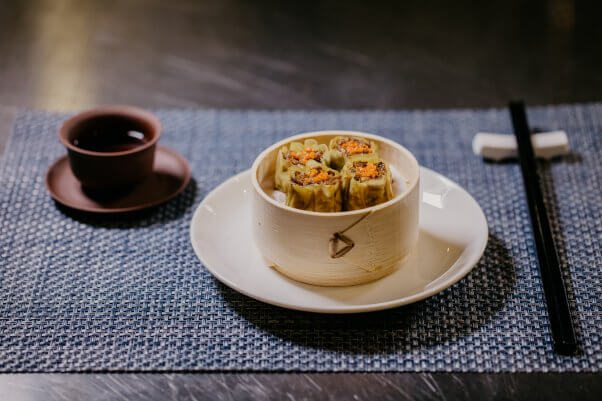 Shrimp dumplings from Shiok Meats