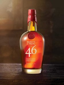 Bottle of Makers Mark 46 Bourbon