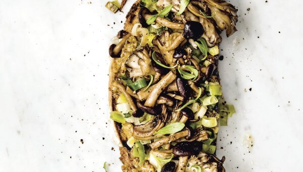 Bryant Terry’s Caramelized Leek and Seared Mushroom Toast