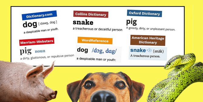 Urge Dictionaries to Ban Derogatory, Speciesist Definitions!