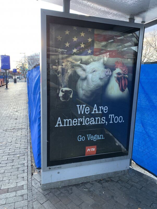 Biden's inauguration peta dc ad blitz