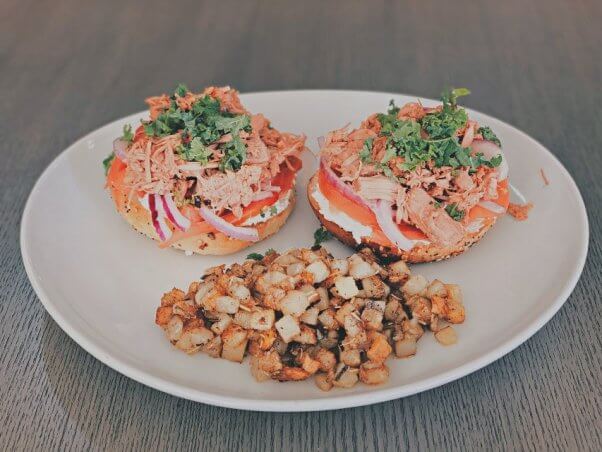 Jackfruit 'lox' at Kale My Name restaurant