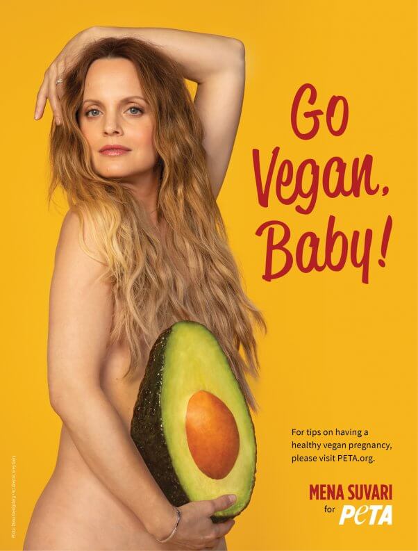 Mena Suvari in vegan pregnancy PSA