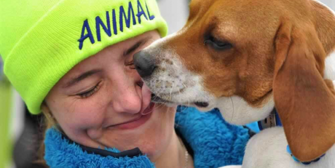 CAP worker with dog