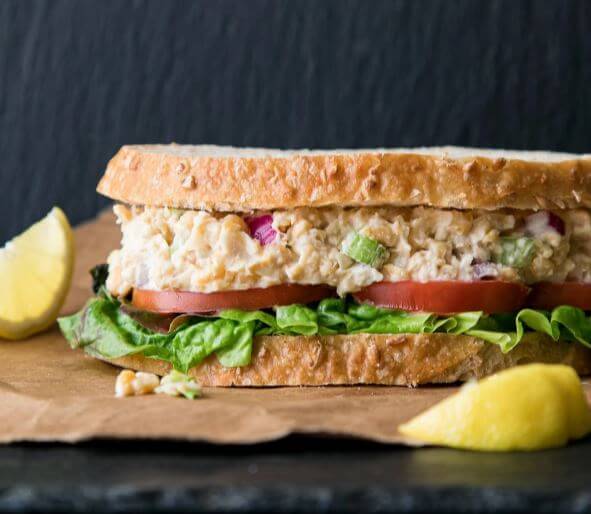 vegan tuna salad sandwich