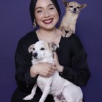 Carla Morrison and dogs in PETA Latino ad