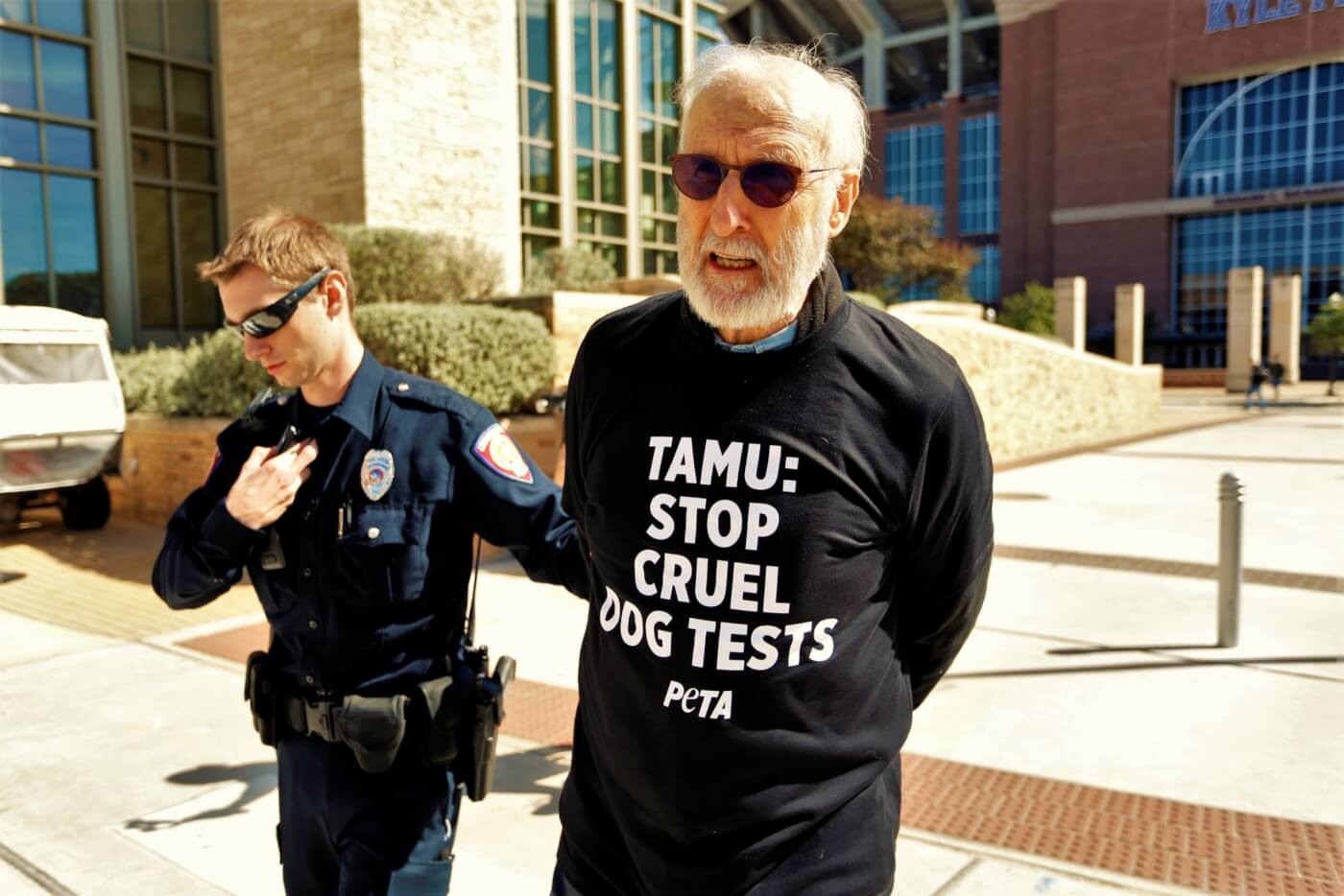 Texas A&M police arresting James Cromwell
