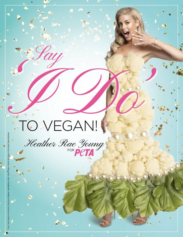 Heather Rae Young in vegan ad for peta