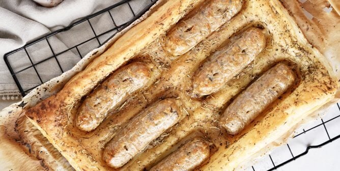 bomb veg vegan toad in the hole easy puff pastry