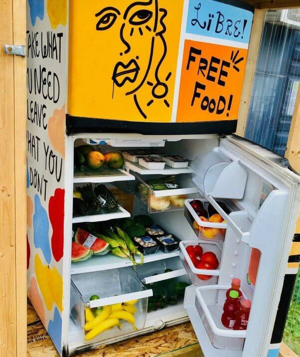 Colorful community fridge