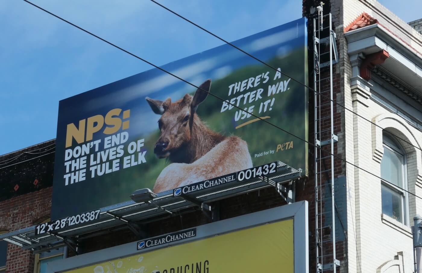 NPS: Don't End the Lives of the Tule Elk ad in San Francisco
