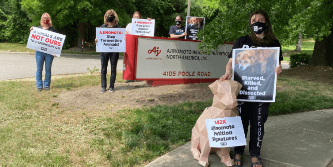 PETA Supporters ‘Hound’ Ajinomoto With ‘Dog’ Delivery