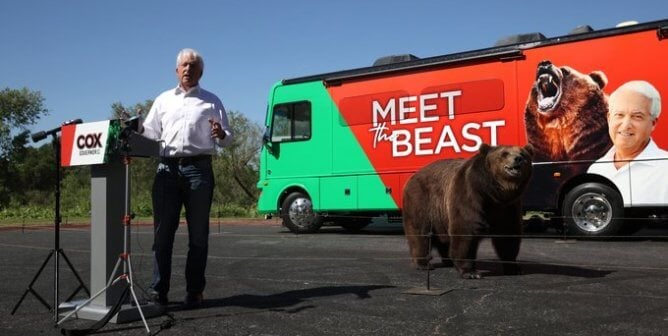 peta slams john cox bear event in CA