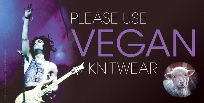 Prince bday ad: please use vegan knitwear