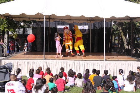 Ronald gets pied