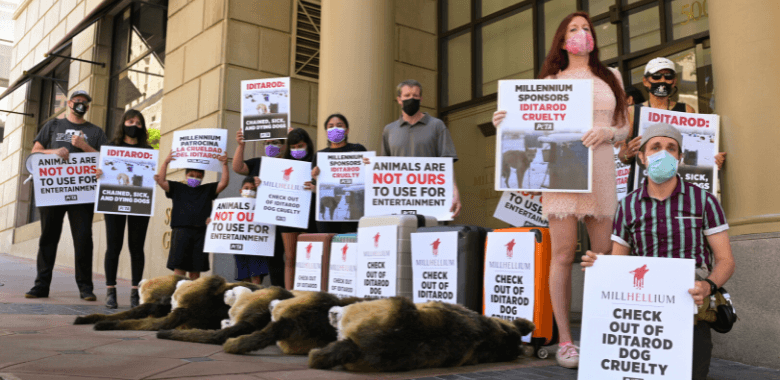 PETA Rallies Against Millennium Biltmore Hotel