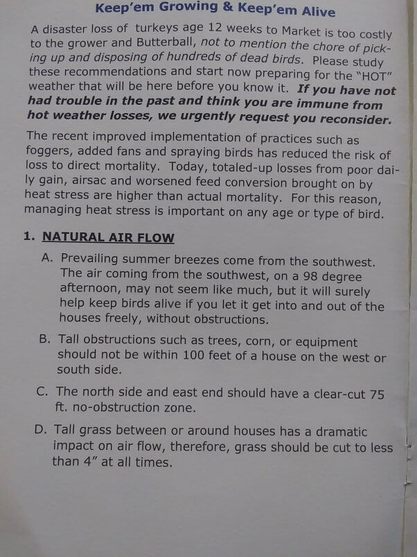 Butterball guideline pamphlet