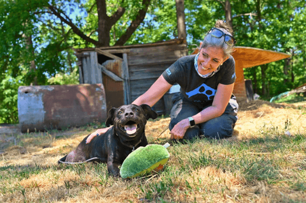 Daphna with dog Midnight