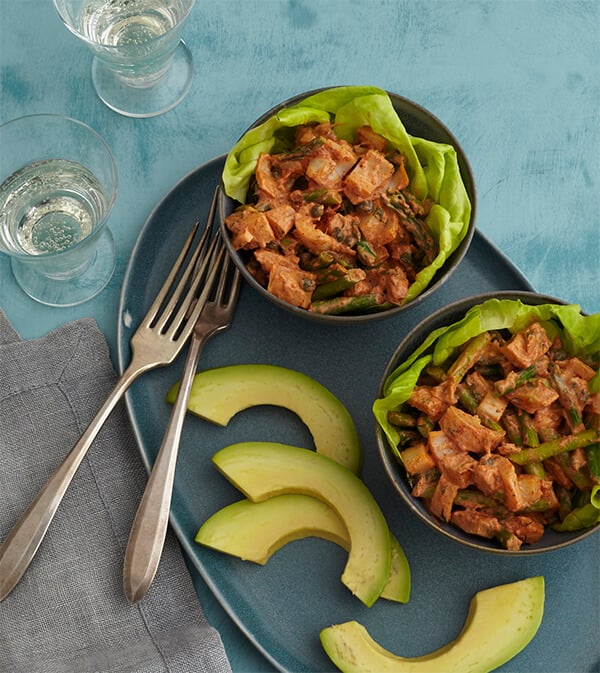 vegan crab louis salad