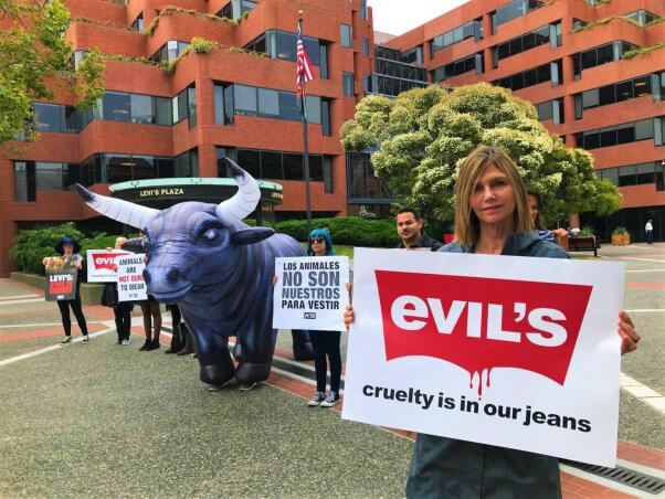 Levi's protest against leather patch