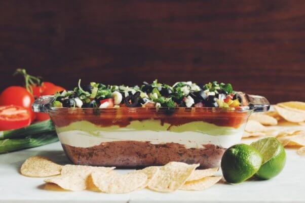 seven layer vegan dip