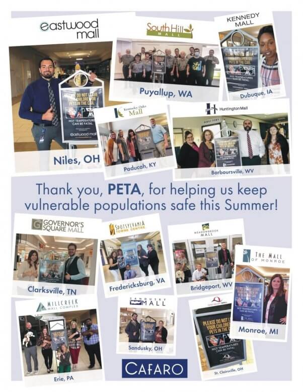 Cafaro employees thank PETA