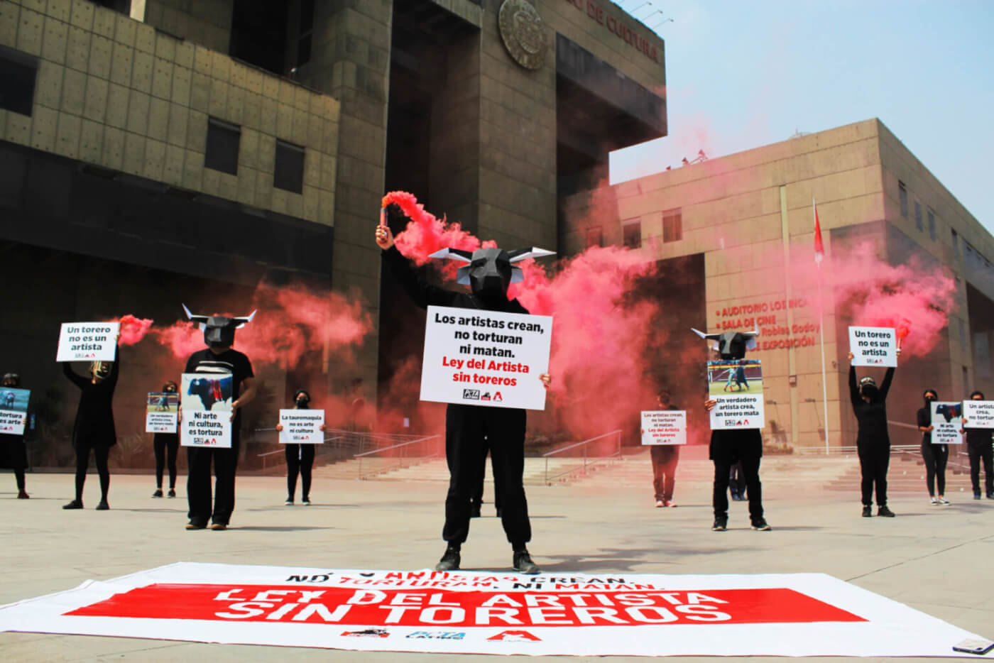 PETA Latino protest for bulls
