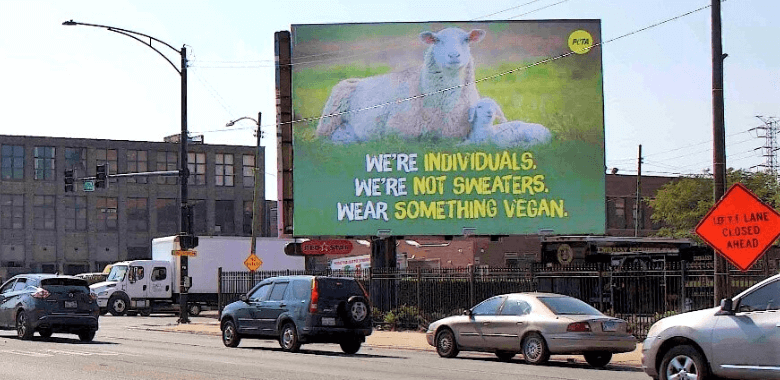 PETA Ad Urges Chicago Shoppers to Wear Vegan