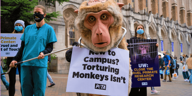 Dorothy mascot protest UW experiments