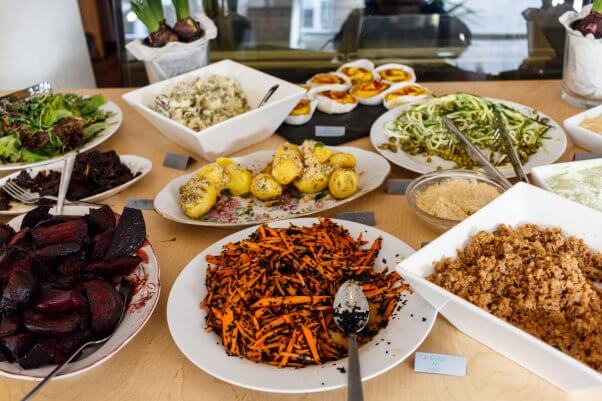Vegan thanksgiving table