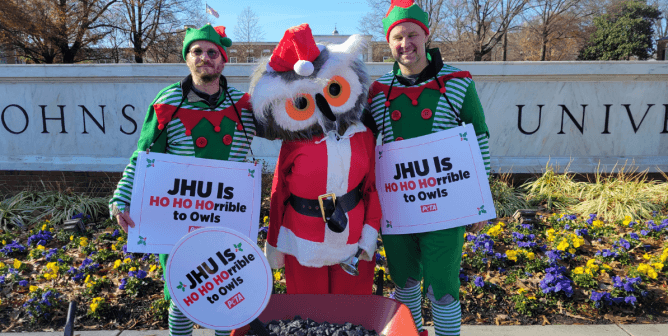 PETA’s Santa Gives 4 Naughty Execs Coal for Christmas