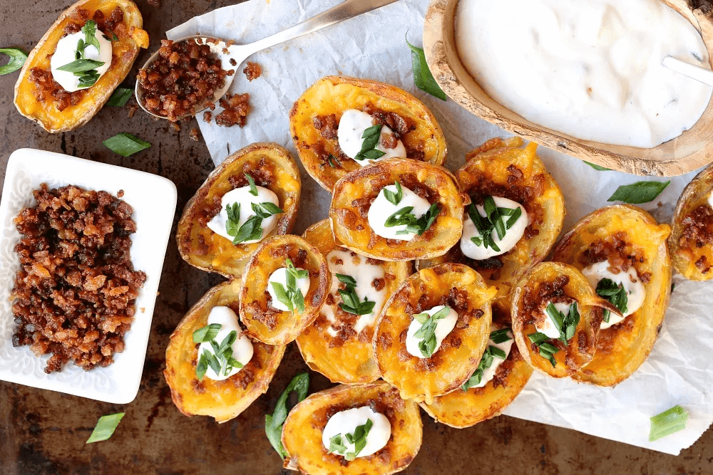 vegan loaded potato skins