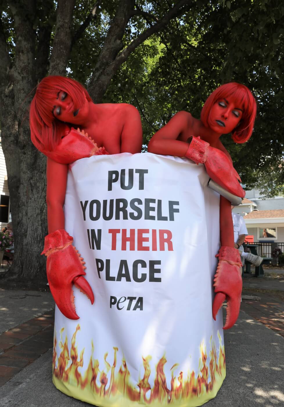 PETA demo at Lobsterfest