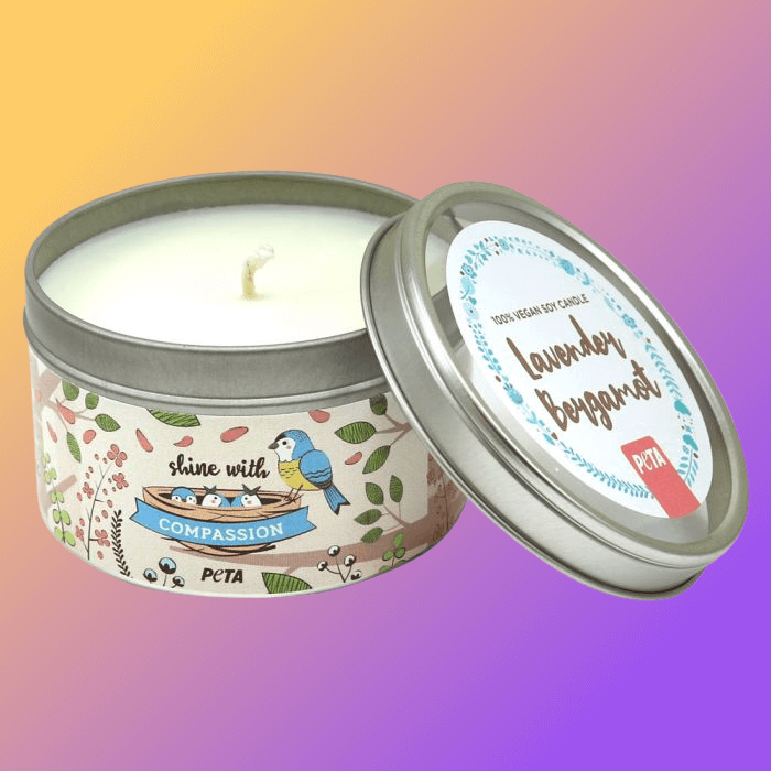 lavender bergamot vegan scented candle
