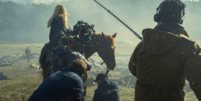 Behind the scenes filming The Witcher season 2