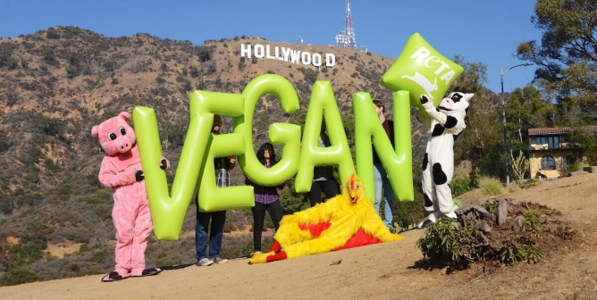 Go vegan hollywood balloons