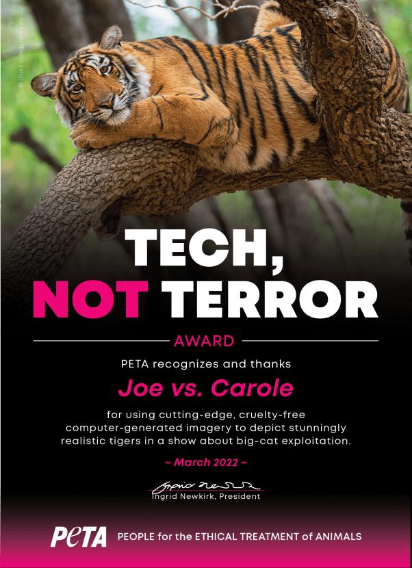 tech not terror award for Joe Vs. Carole