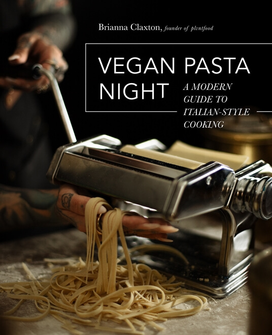 portada del libro de cocina noche de pasta vegana