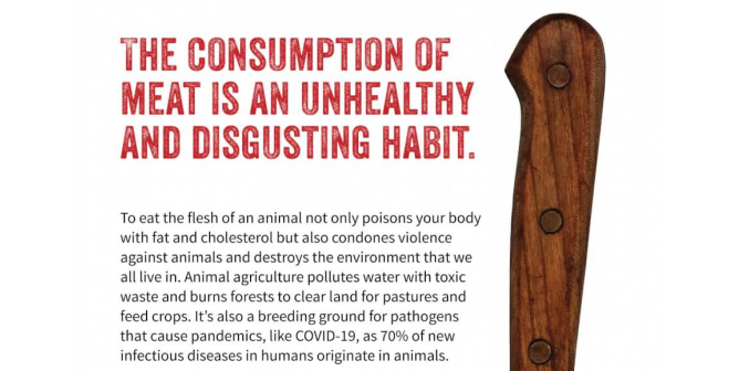 The Consumption of Meat is an Unhealthy and Disgusting Habit