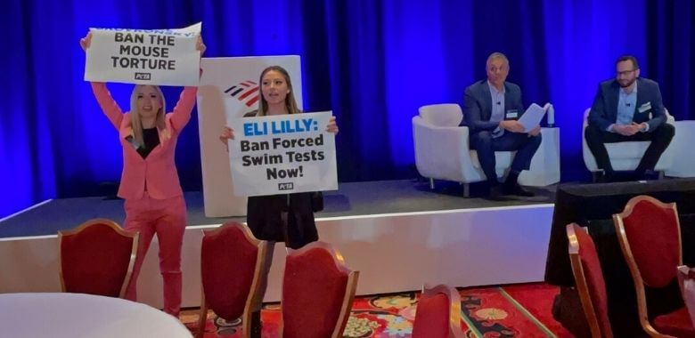PETA Heckles Eli Lilly Exec at Las Vegas Conference