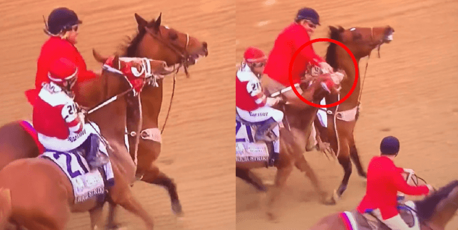 VIDEO: 2022 Kentucky Derby Winner ‘Rich Strike’ Punched in the Face by Outrider