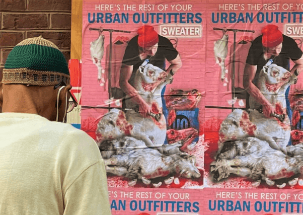person looking at Praxis urban outfitters ad