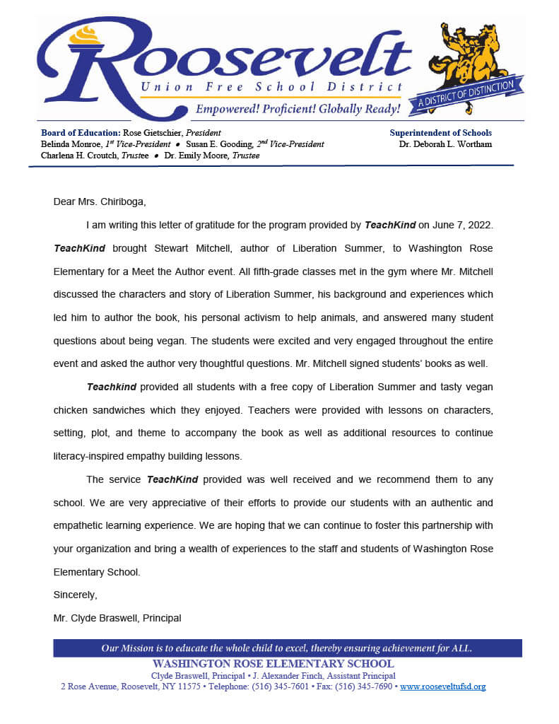 teachkind principal letter