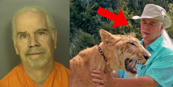 Doc antle with big cat, mug shot